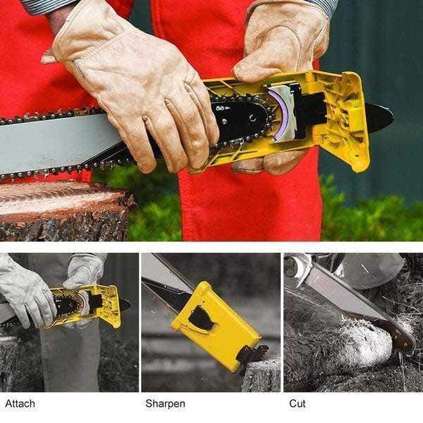 Fast, High-Quality, and Compact Chainsaw Tooth Sharpener