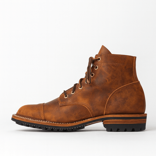 Faux Leather Ankle Boots