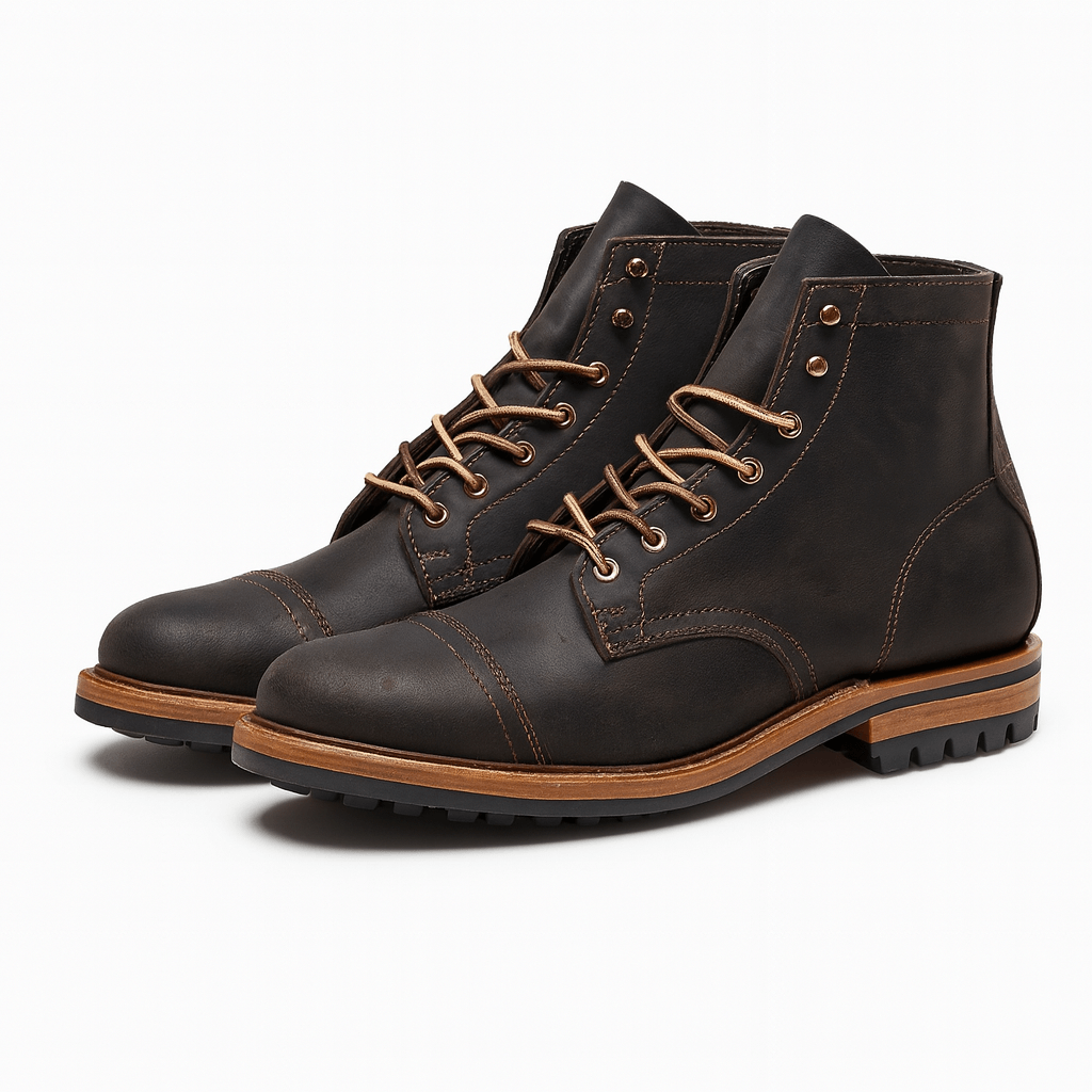 Faux Leather Ankle Boots