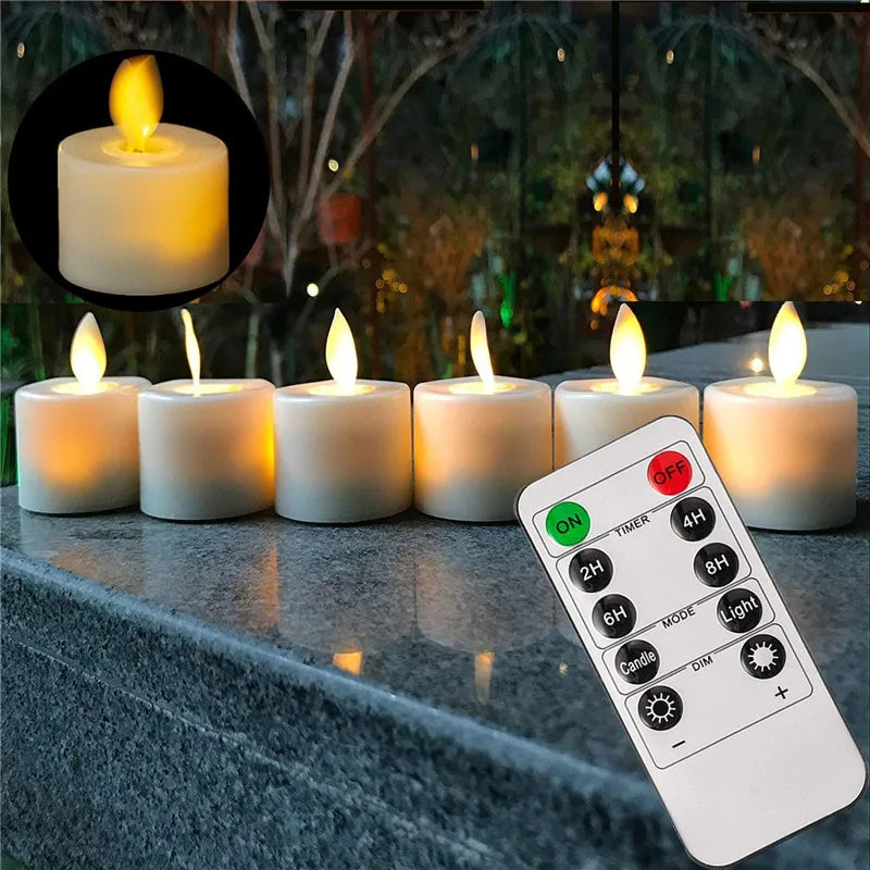 Flameless LED Candles with Remote Control – Realistic Flickering Candles for Home Decor