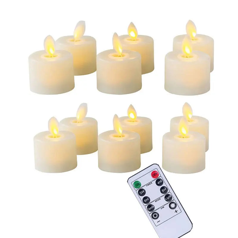 Flameless LED Candles with Remote Control – Realistic Flickering Candles for Home Decor