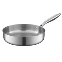 Flat-Bottomed Hammered Titanium Wok Pan