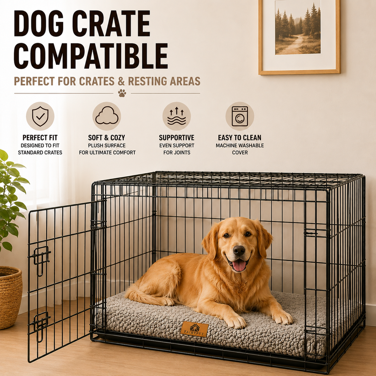 Flat Orthopedic Foam Dog Mattress