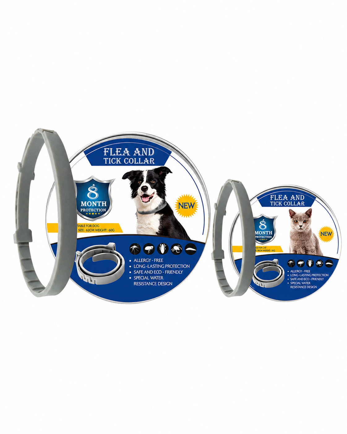 Flea and Tick Collar for Dogs and Cats
