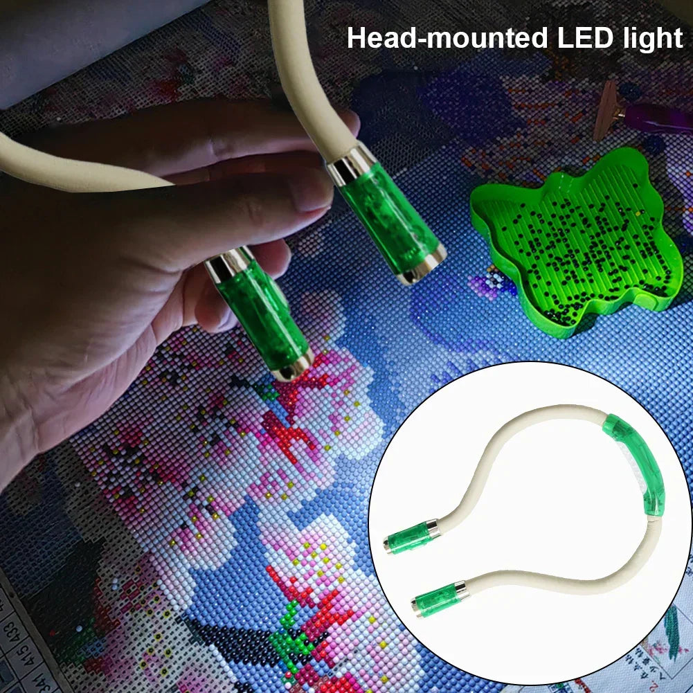Flexible Hands-Free Knitting and Crochet Light – LED Neck Light for Crafting and Reading