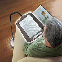 Floor Lamp with 3X Magnifying Glass and Gooseneck Arm for Precision Work