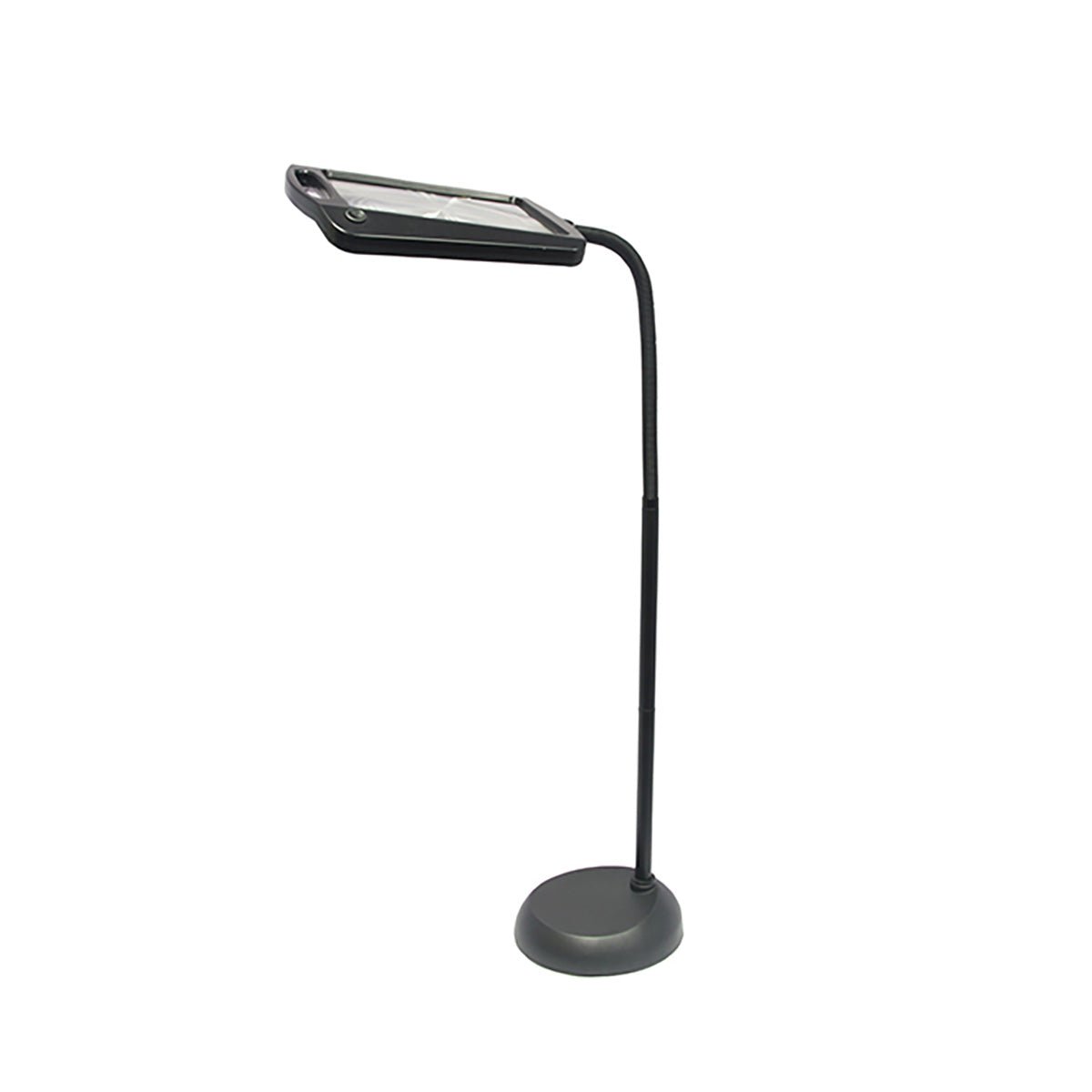 Floor Lamp with 3X Magnifying Glass and Gooseneck Arm for Precision Work