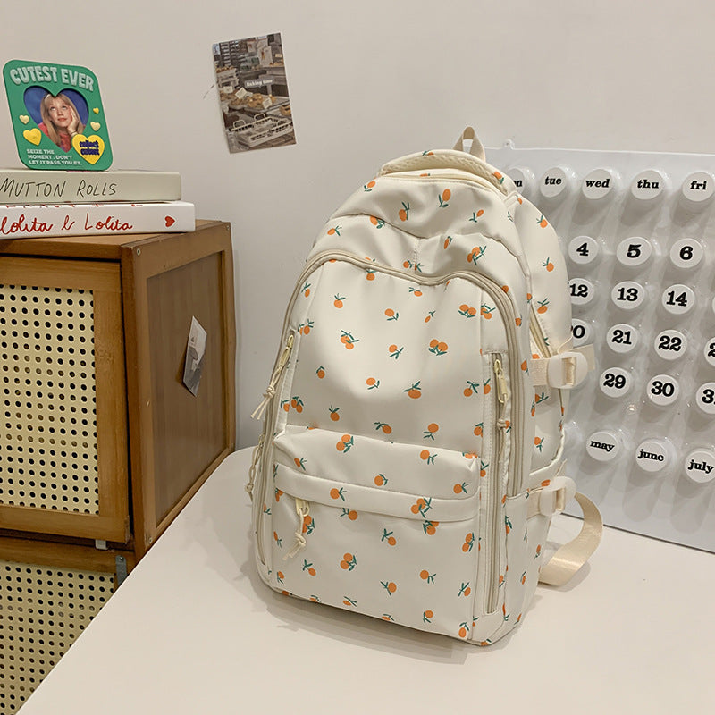 Floral Print School Backpack