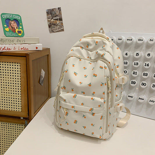 Floral Print School Backpack