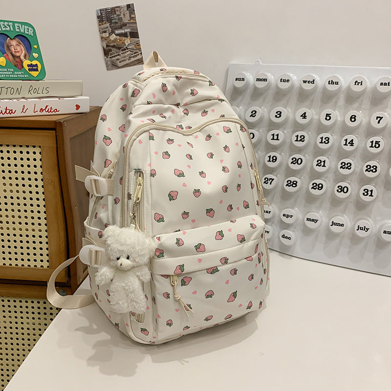 Floral Print School Backpack
