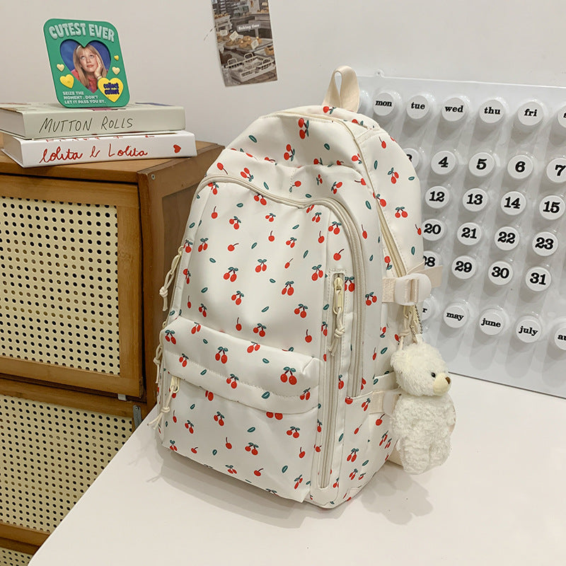 Floral Print School Backpack