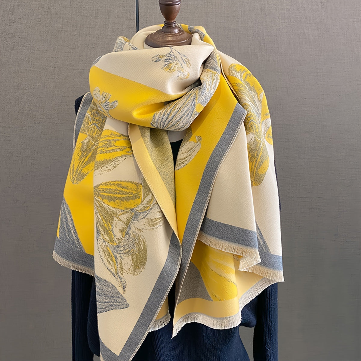 Floral Woven Shawl Scarf