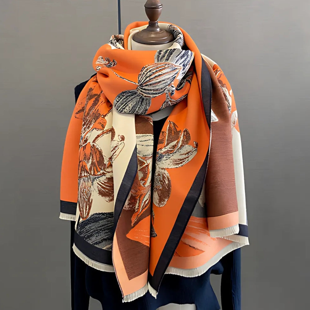 Floral Woven Shawl Scarf