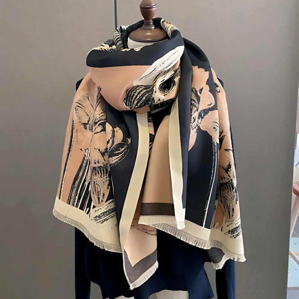 Floral Woven Shawl Scarf
