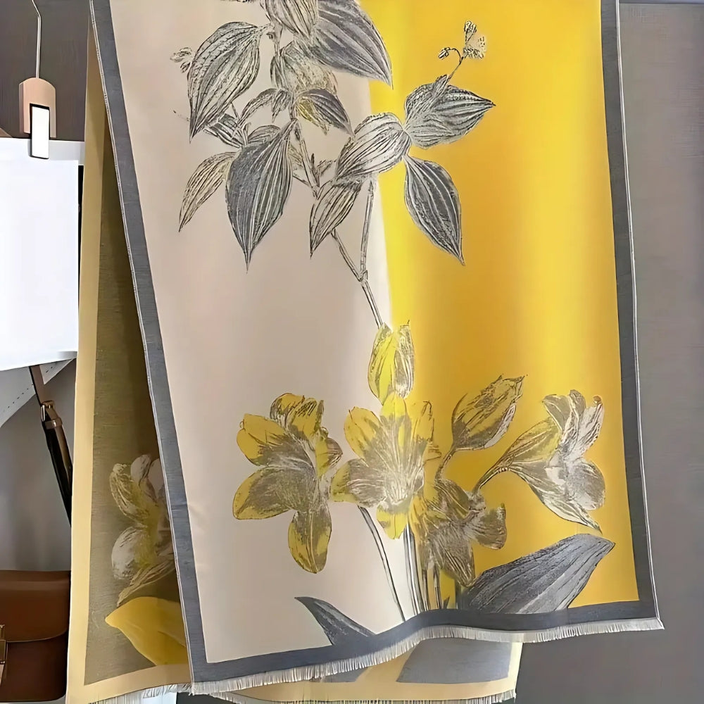 Floral Woven Shawl Scarf