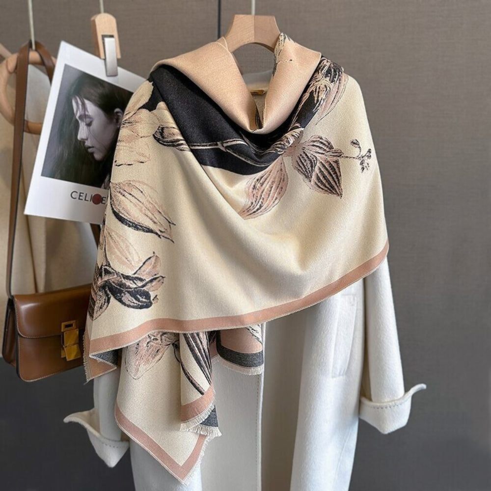 Floral Woven Shawl Scarf