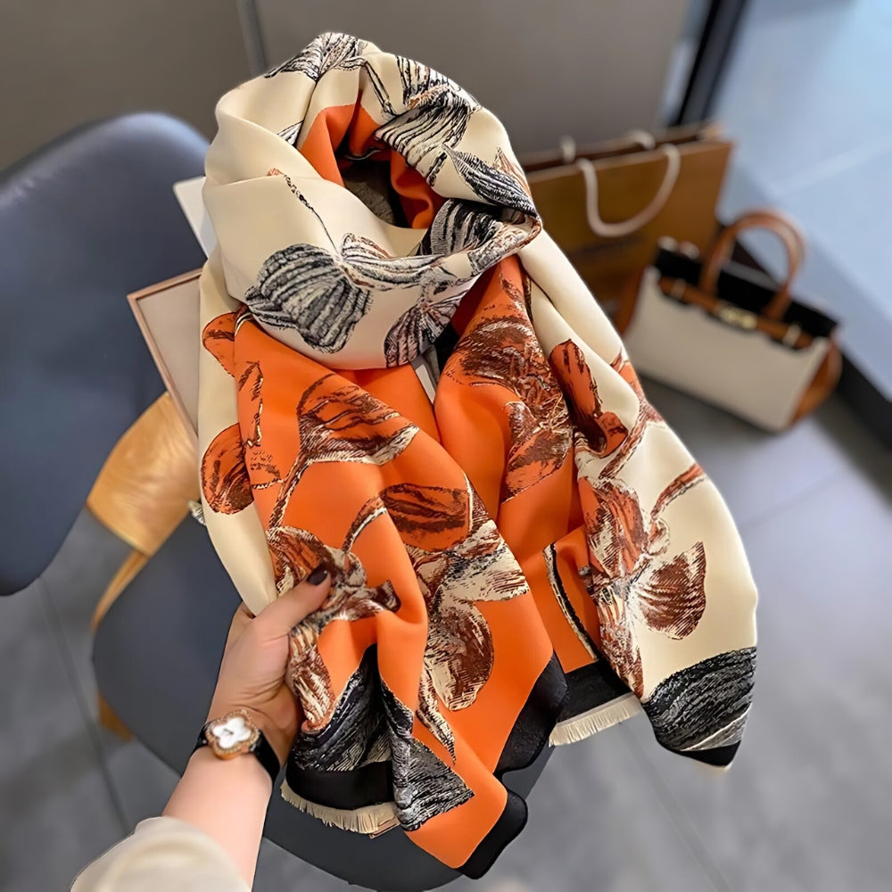 Floral Woven Shawl Scarf