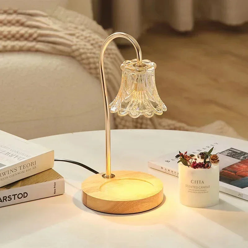 Flower-Shaped Candle Warmer Lamp for Cozy Evenings