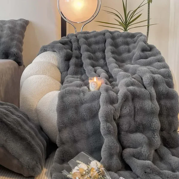 Fluffy Faux Fur Blanket for Ultimate Comfort
