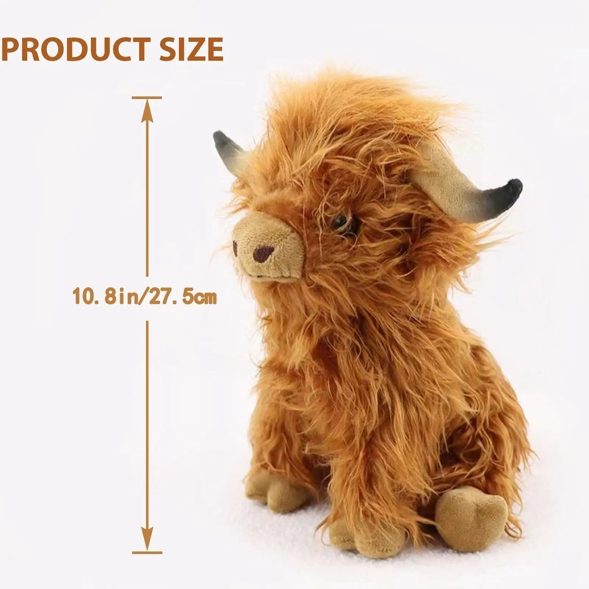 Fluffy Highland Stuffed Animal – Soft Cow for Young and Old