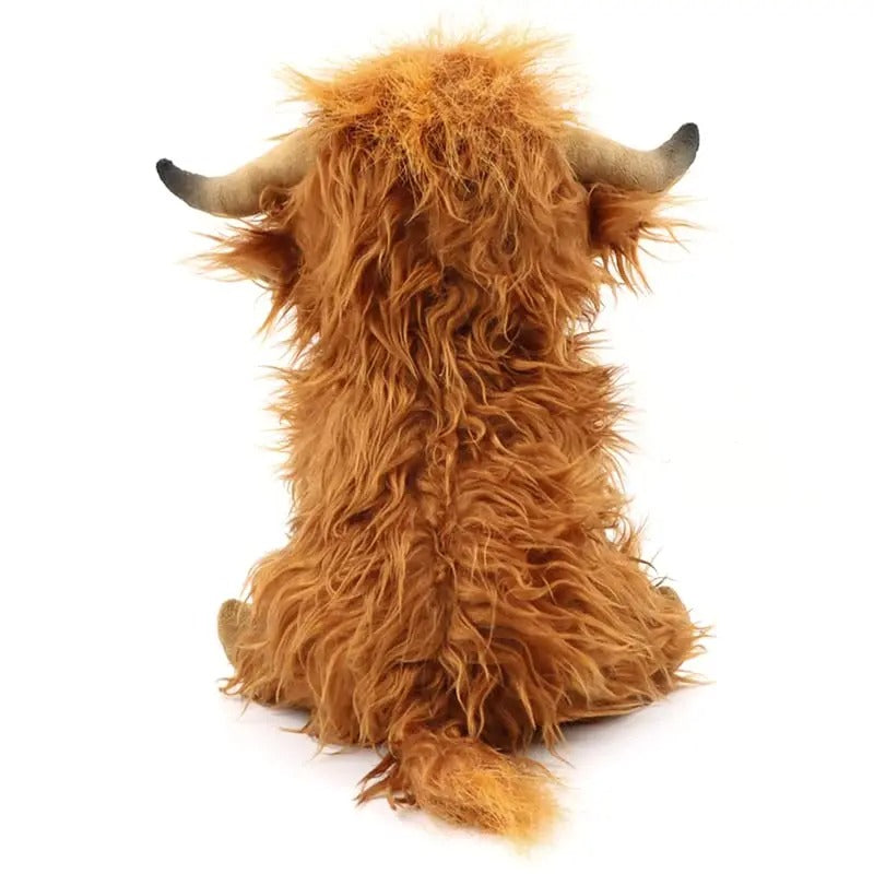 Fluffy Highland Stuffed Animal – Soft Cow for Young and Old