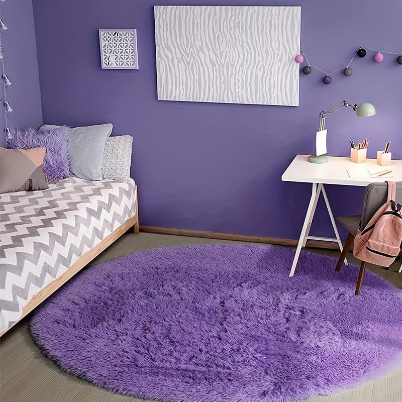 Fluffy Round Rug
