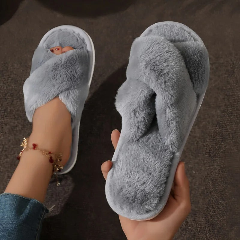 Fluffy Slippers with Soft Non-Slip Sole