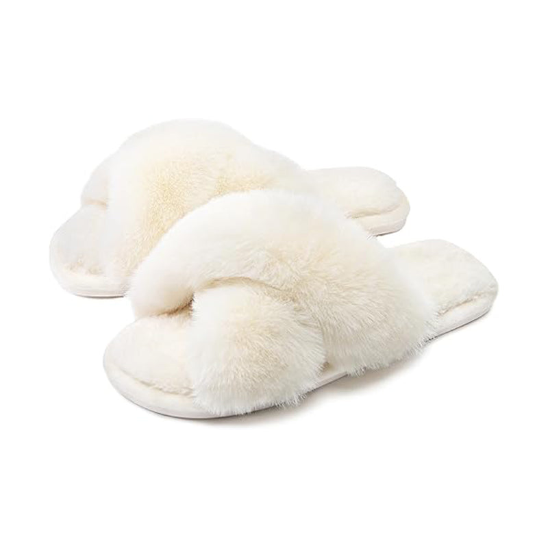 Fluffy Slippers with Soft Non-Slip Sole