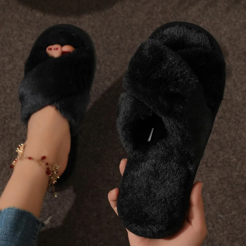 Fluffy Slippers with Soft Non-Slip Sole