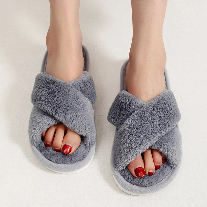 Fluffy Slippers with Soft Non-Slip Sole