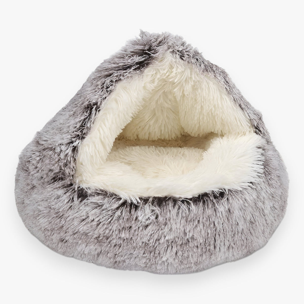 Fluffy Winter Pet Bed with Washable Cover and Non-Slip Base