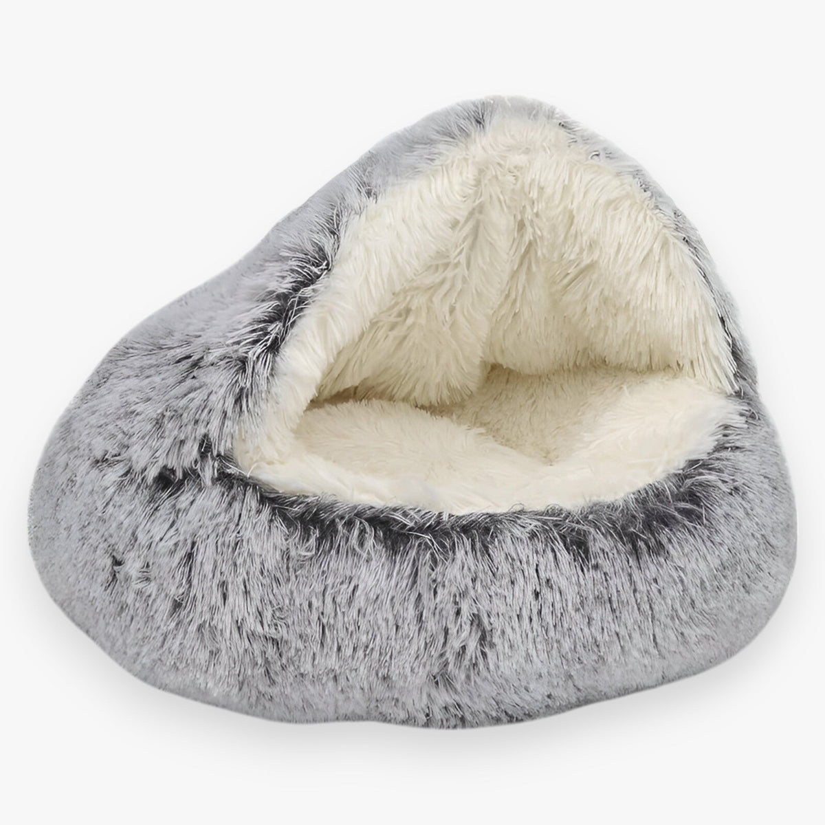Fluffy Winter Pet Bed with Washable Cover and Non-Slip Base