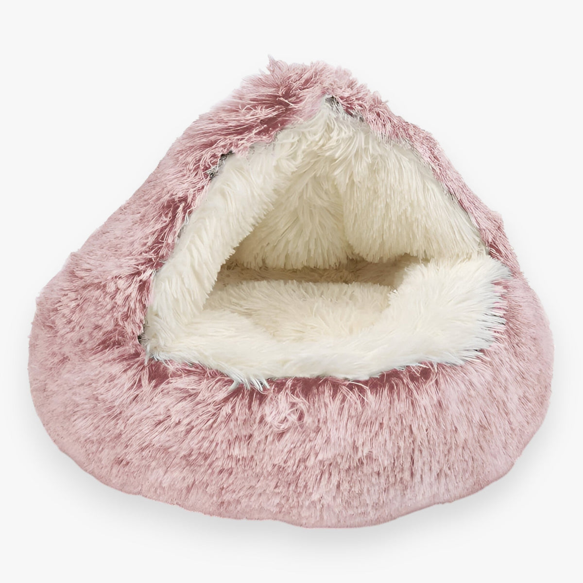 Fluffy Winter Pet Bed with Washable Cover and Non-Slip Base