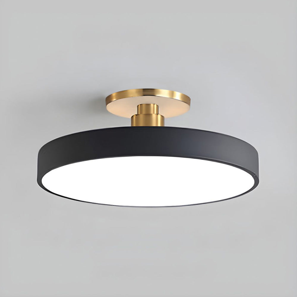 Flush Mount Round Ceiling Lamp | Modern LED Fixture | Soft Glow | Metal & Acrylic