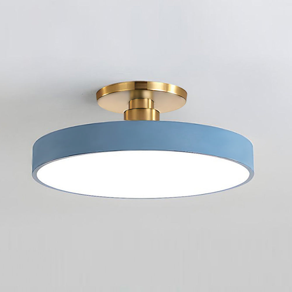 Flush Mount Round Ceiling Lamp | Modern LED Fixture | Soft Glow | Metal & Acrylic