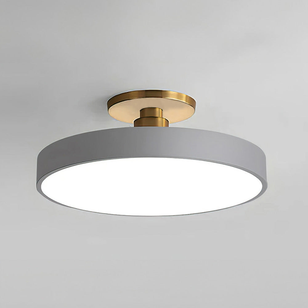 Flush Mount Round Ceiling Lamp | Modern LED Fixture | Soft Glow | Metal & Acrylic