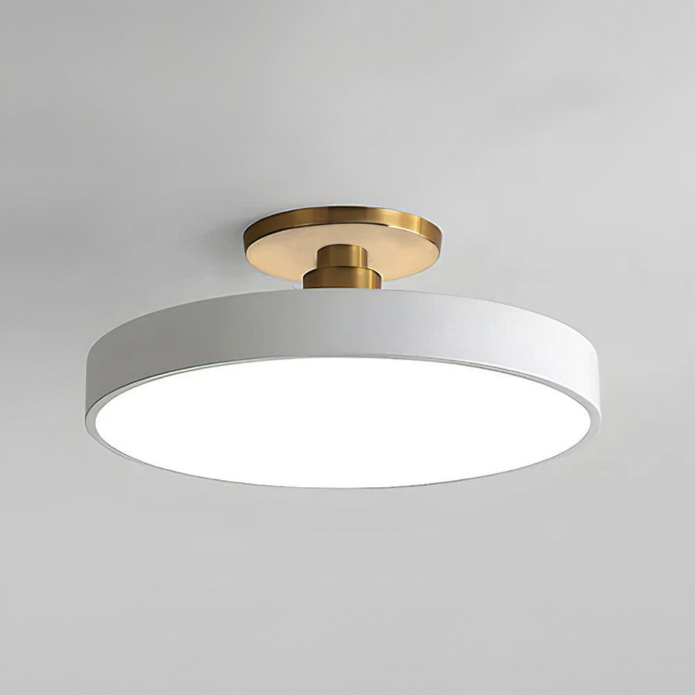 Flush Mount Round Ceiling Lamp | Modern LED Fixture | Soft Glow | Metal & Acrylic