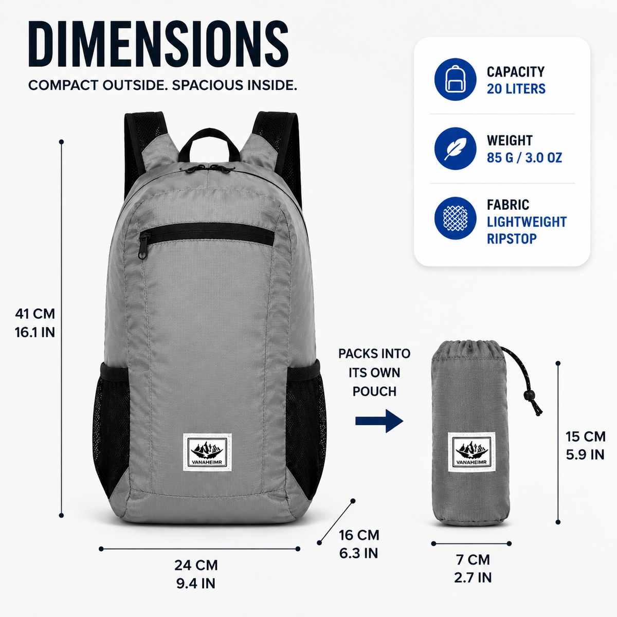 Foldable 20L Outdoor Daypack
