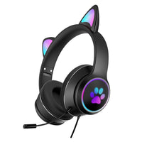 Foldable Bluetooth Headphones with LED Lights on the Ears and Swivel Microphone for Comfortable Wear