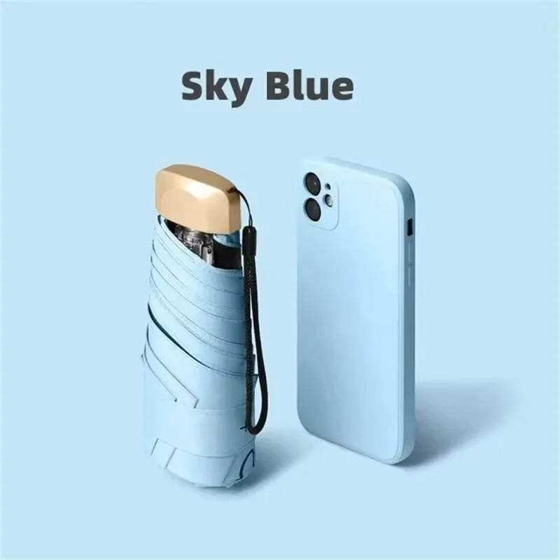 Foldable Mini Umbrella – Compact, UV Protection & Wind Resistant
