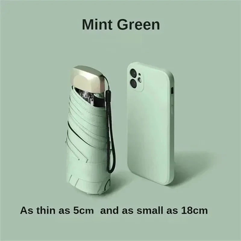 Foldable Mini Umbrella – Compact, UV Protection & Wind Resistant