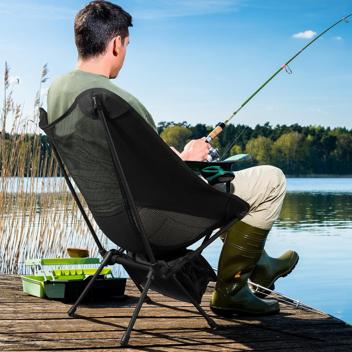 Folding Chair for Beach, Camping & Outdoor Leisure