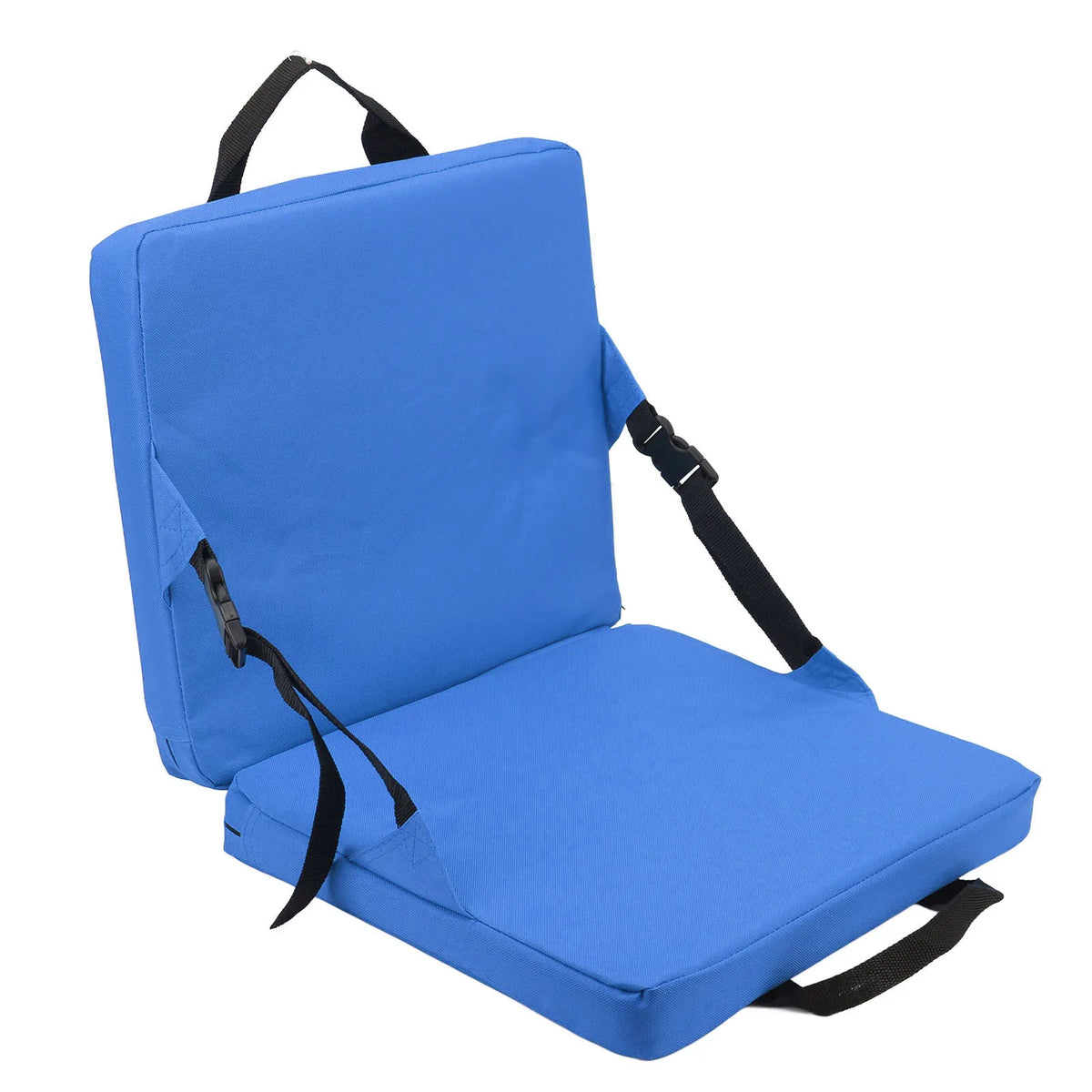 Folding Chair with Backrest | Padded Seat Cushion | Compact and Comfortable for Stadium, Beach, and Park