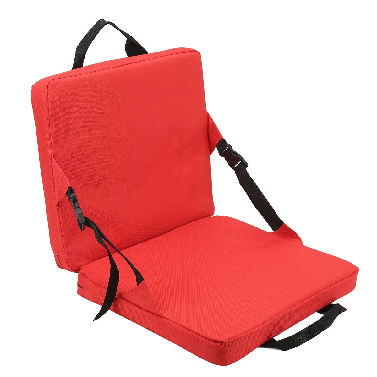 Folding Chair with Backrest | Padded Seat Cushion | Compact and Comfortable for Stadium, Beach, and Park