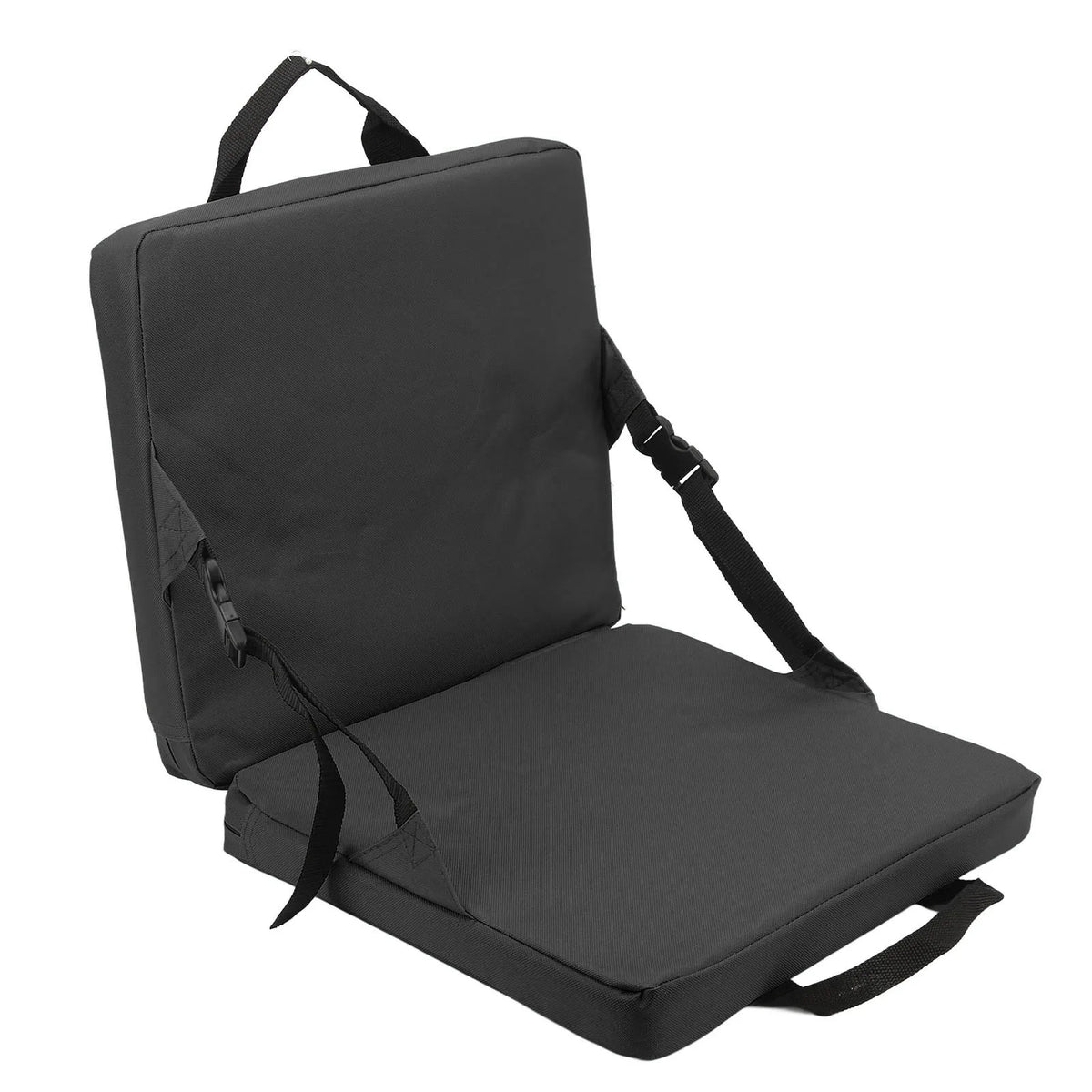 Folding Chair with Backrest | Padded Seat Cushion | Compact and Comfortable for Stadium, Beach, and Park