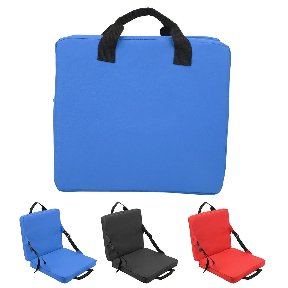 Folding Chair with Backrest | Padded Seat Cushion | Compact and Comfortable for Stadium, Beach, and Park