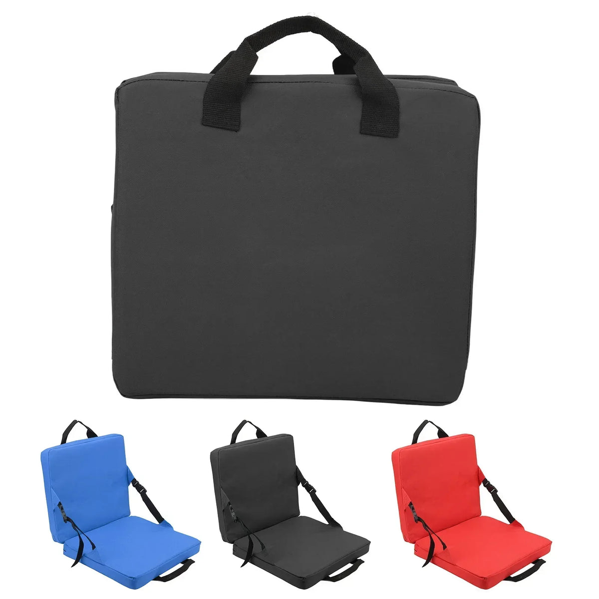 Folding Chair with Backrest | Padded Seat Cushion | Compact and Comfortable for Stadium, Beach, and Park
