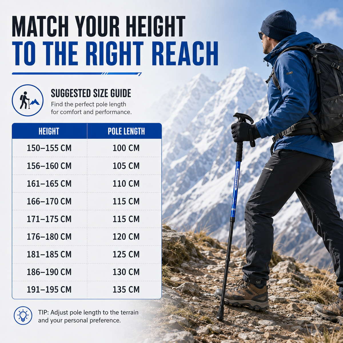 Folding Telescopic Trekking Pole