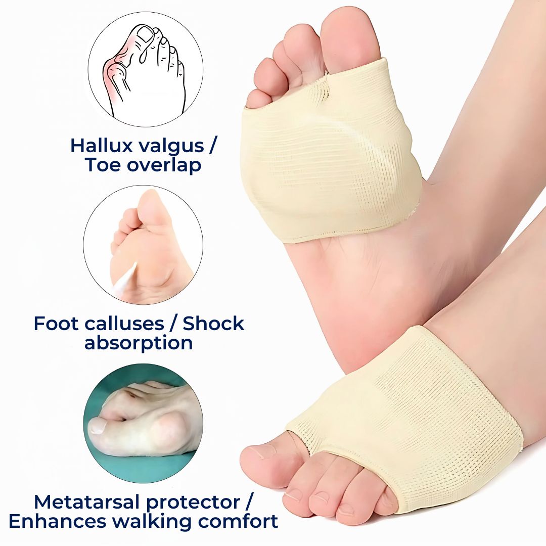 Forefoot Protection Silicone Gel Cushion - Shock-Absorbing Metatarsalgia Foot Pain Relief Pads