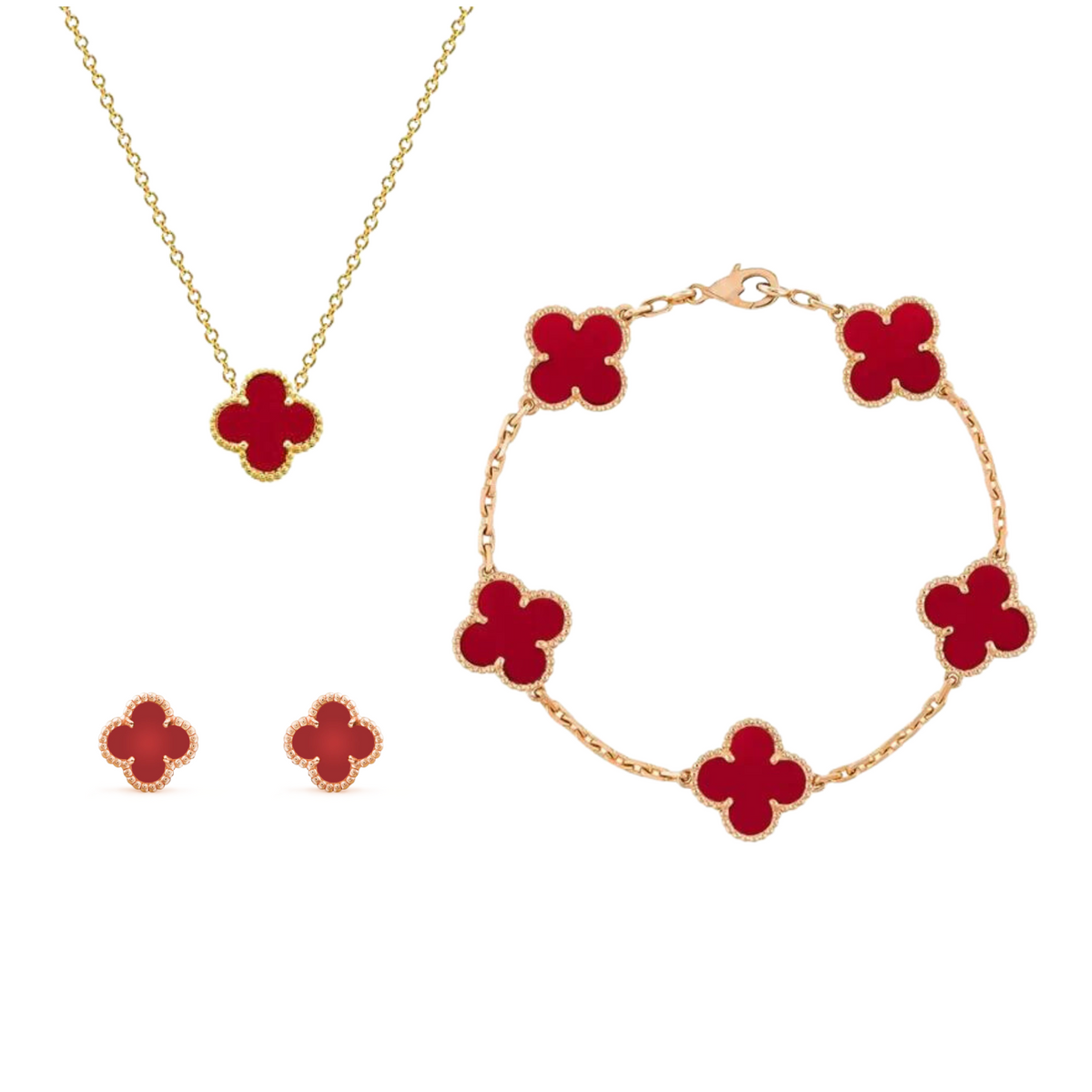 Four-Petal Clover Jewelry Set
